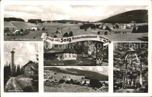 Saig Schwarzwald Panorama mit Hochfirst Turm In der Hier