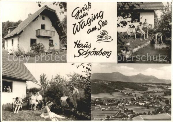 Waging See Haus Schönberg Garten Teich Panorama