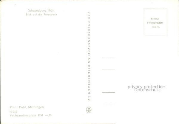 Schwarzburg Thueringer Wald Ortsansicht Forstschule – Bild 2