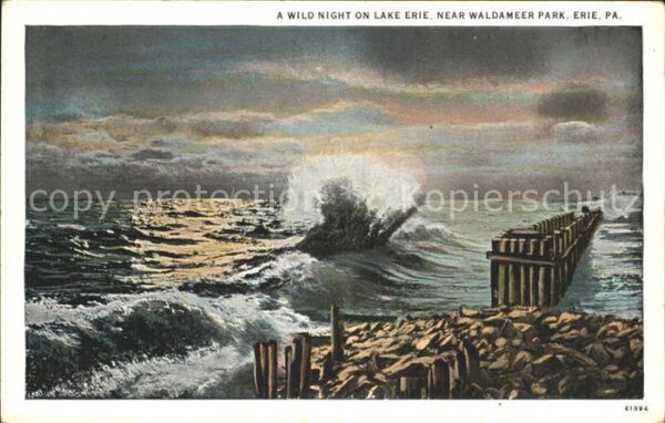 Erie Pennsylvania A wild night on Lake Erie near Waldamee