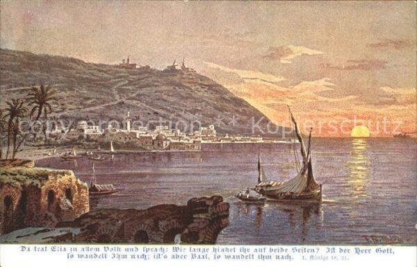 Haifa Berg Karmel Sonnenuntergang Künstlerkar