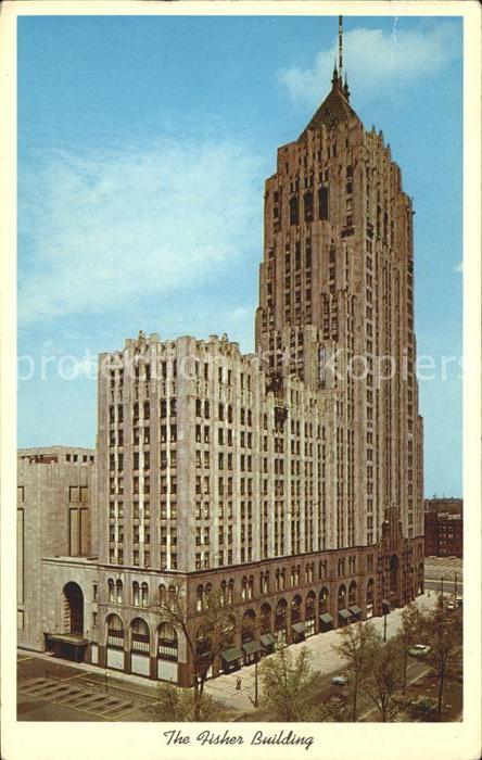 Detroit Michigan The Fisher Building Skyscraper
