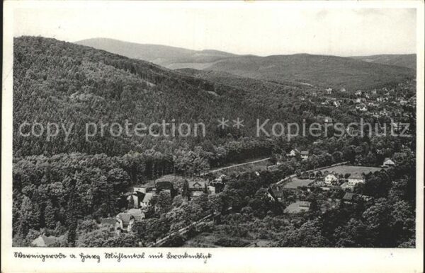 Wernigerode Harz Panorama Mühlental mit Brockenblick Bah