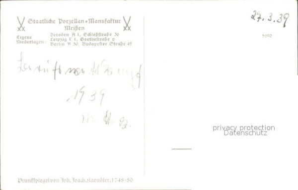 Meissen Elbe Sachsen Prunkspiegel J. Kaendler 18. Jhdt. Staa – Bild 2