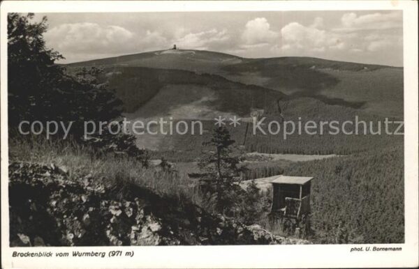 Brocken Harz Brockenblick vom Wurmberg