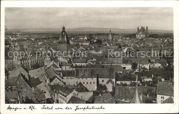 Speyer Rhein Total von der Josephskirche