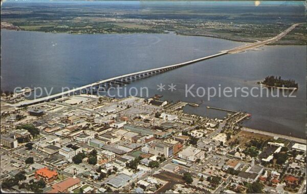 Fort Myers Bridge across Caloosahatchee River air