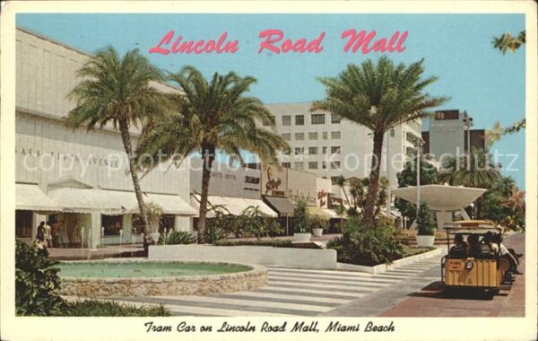 Miami Beach Tram Car on Lincoln Road Mall