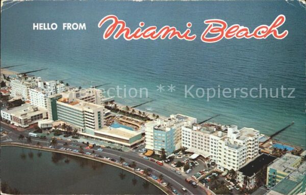 Miami Beach Hotels Atlantic Ocean aerial view