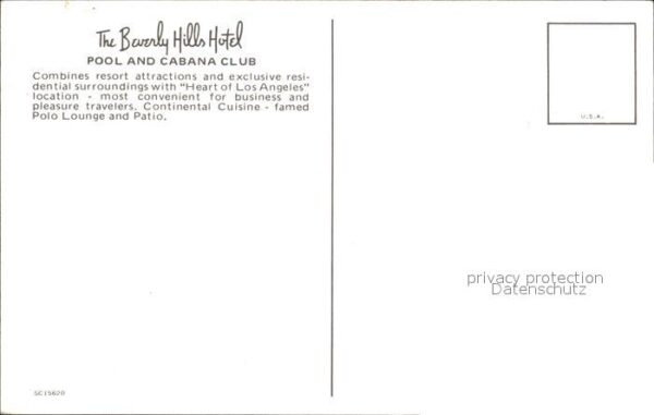 Los Angeles California Beverly Hills Hotel Pool and Cabana Clu – Bild 2