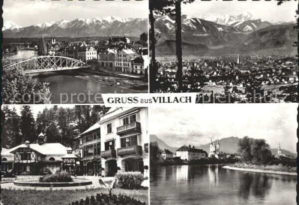 Villach Kaernten Gesamtansicht Alpenpanorama Kurhotel Wa