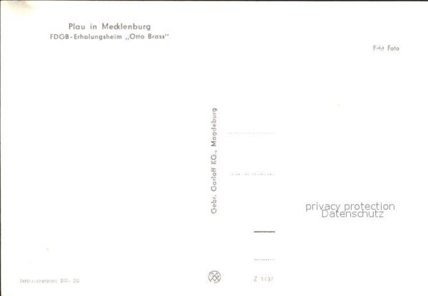 Plau See FDGB Erholungsheim Otto Brass – Bild 2