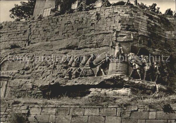 Grossjena Sandsteinreliefs an den Weinbergen der