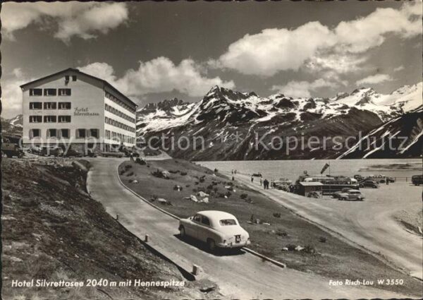 Partenen Vorarlberg Hotel Silvrettasee mit Hennespitze