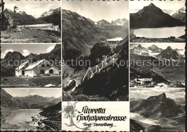 Silvretta-Hochalpenstrasse Stausee Berggaststätte Alpenpanorama