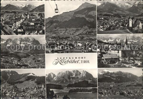 Kitzbuehel Tirol Gesamtansichten mit Alpenpanorama Bergb