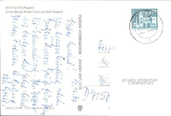 Bergen Ruegen Ernst Moritz Arndt Turm auf dem Rugard – Bild 2