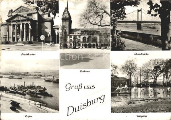 Duisburg Ruhr Stadttheater Rathaus Rheinbrücke Tierpa