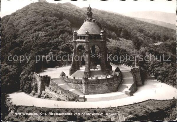 Porta Westfalica Kaiser Wilhelm Denkmal Fliegeraufnahme