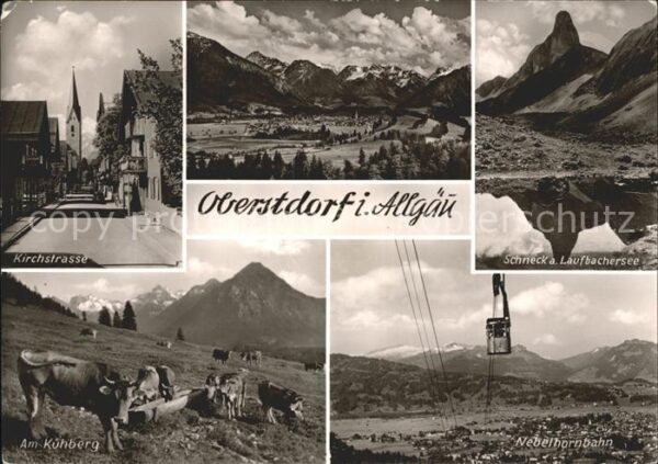 Oberstdorf Gesamtansicht mit Alpenpanorama Kirchst