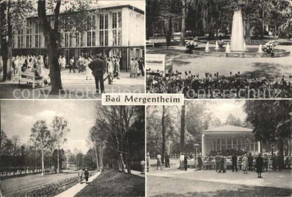 Bad Mergentheim Kurhaus Fontäne Kurpark Konzertpavillon