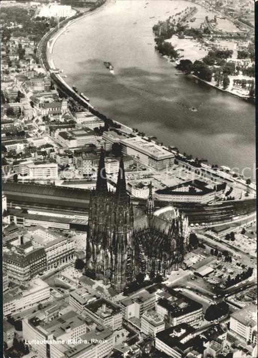 Koeln Rhein Kölner Dom Fliegeraufnahme