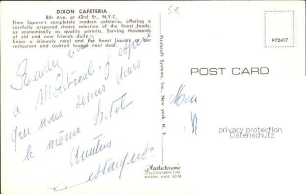 New York City Dixon Cafeteria – Bild 2