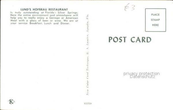 Silver Springs Florida Lund_s Hofbrau Restaurant – Bild 2