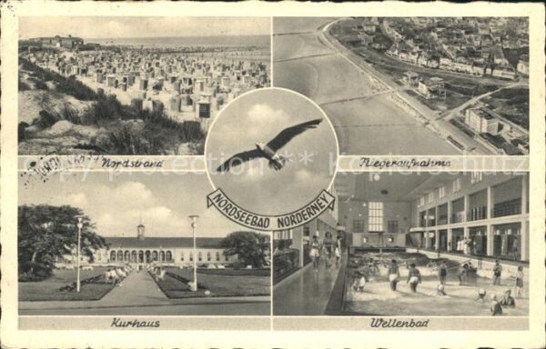 Norderney Nordseebad Nordstrand Fliegeraufnahme Kurhaus Well