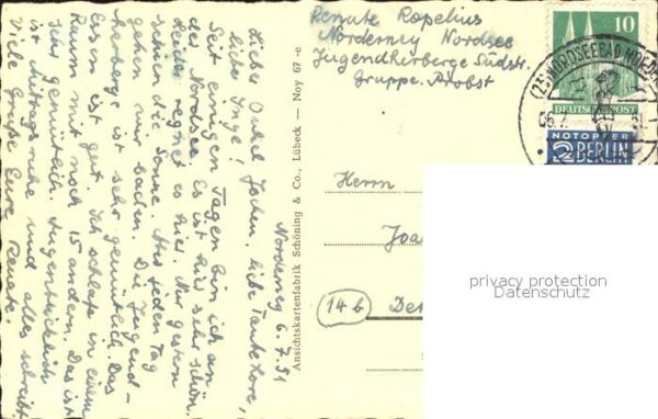 Norderney Nordseebad Nordstrand Fliegeraufnahme Kurhaus Well – Bild 2