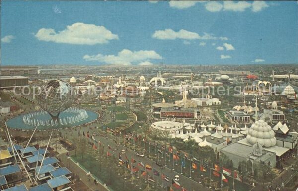 New York City Unisphere Worlds Fair 64 Air View