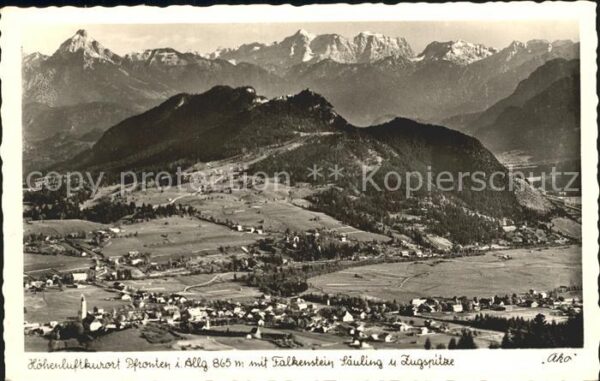 Pfronten mit Falkenstein Säuling und Zugspitze