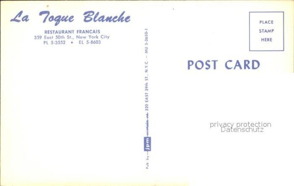 New York City La Togue Blanche Restaurant Francais Ba – Bild 2
