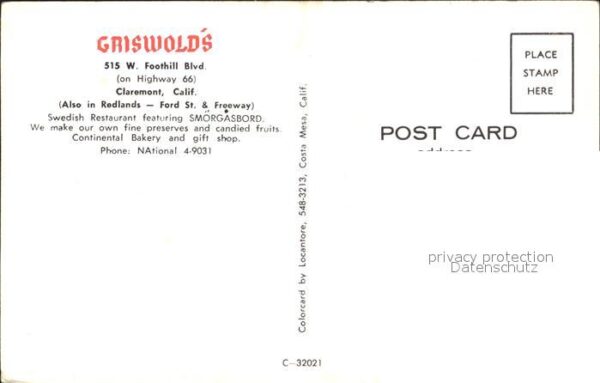 Claremont California Griswolds Restaurant – Bild 2