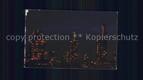 Baku Vladimir Hich Oil Refinary at night