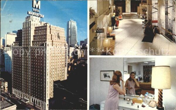 New York City The Royal Manhatten Hotel Halle Zimmer