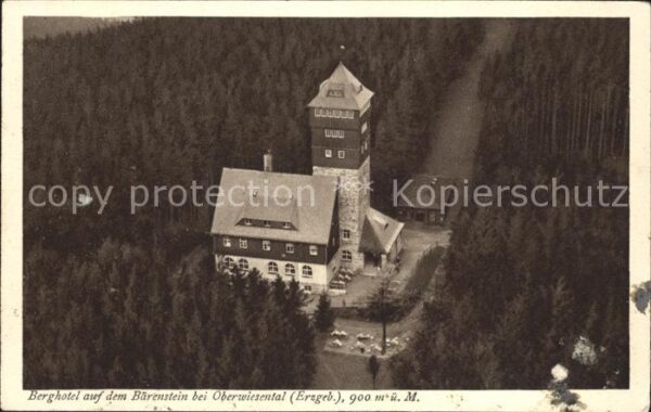 Oberwiesenthal Erzgebirge Berghotel auf dem Bärenstein Fliegerauf