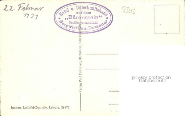 Oberwiesenthal Erzgebirge Berghotel auf dem Bärenstein Fliegerauf – Bild 2
