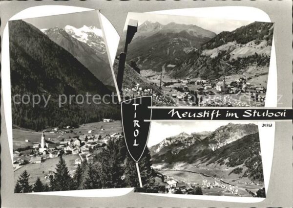 Neustift Stubaital Tirol Gesamtansicht mit Alpenpanorama