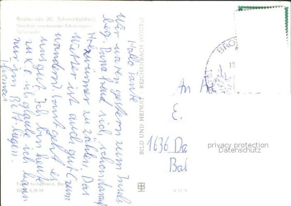 Brotterode Ortsansicht mit Kirche Erholungsort – Bild 2
