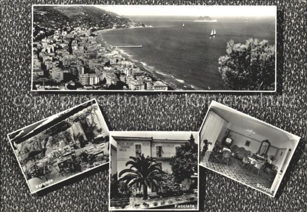 ALASSIO Savona Liguria IT Pensione Amelia Panorama Küste