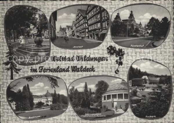 Bad Wildungen Brunnenallee Nymphe Altstadt Fürstenhof
