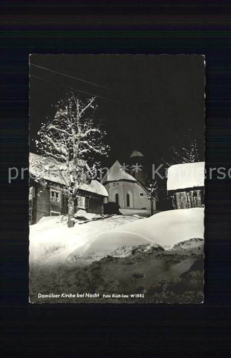 Damuels Vorarlberg Kirche bei Nacht