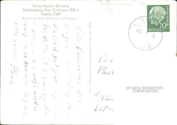 Seifriedsberg Sonthofen Hotel Pension Kühberg Alpenblick – Bild 2