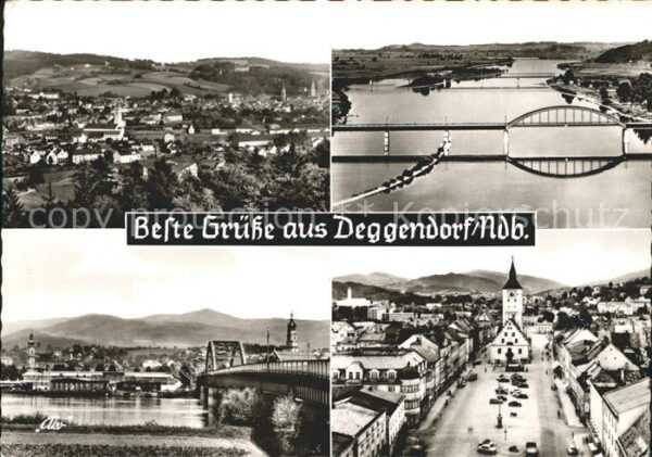 Deggendorf Donau Panorama Brücke Panorama Ortsansicht Ki