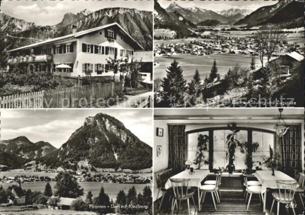 Pfronten Dorfmotiv Säuling Zugspitze Dorf mit Ki