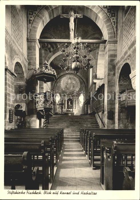 Fischbeck Weser Stiftskirche Kanzel und Hochaltar