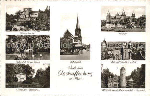 Aschaffenburg Main Pompejanum Stiftskirche Schloss Schönta