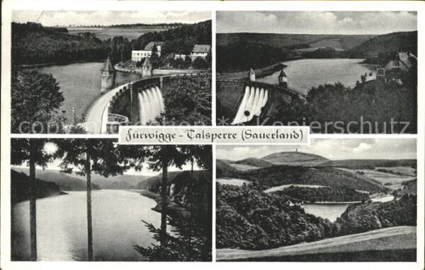 Fuerwiggetalsperre mit Staumauer und Stausee