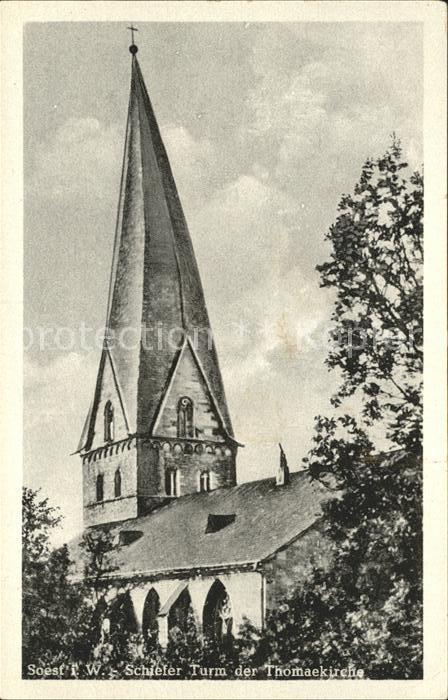 Soest Arnsberg Schiefer Turm der Thomaekirche